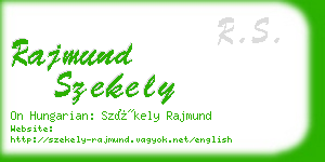 rajmund szekely business card